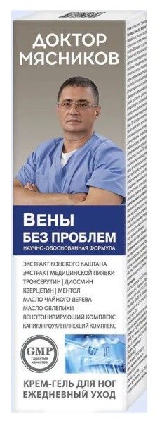Изображение товара Крем-гель для ног Доктор Мясников Вены без проблем 125мл Крем-гель для ног Доктор Мясников Вены без проблем 125мл фотография