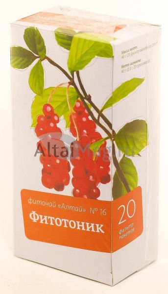 Изображение товара Фиточай Алтай №16 фитотоник, 20 пакетиков Фиточай Алтай №16 фитотоник, 20 пакетиков фотография