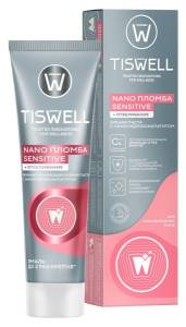 Зубная паста Tiswell реминерализующая с наногидроксиапатитом Nano пломба Sensitive + Отбеливание 110г